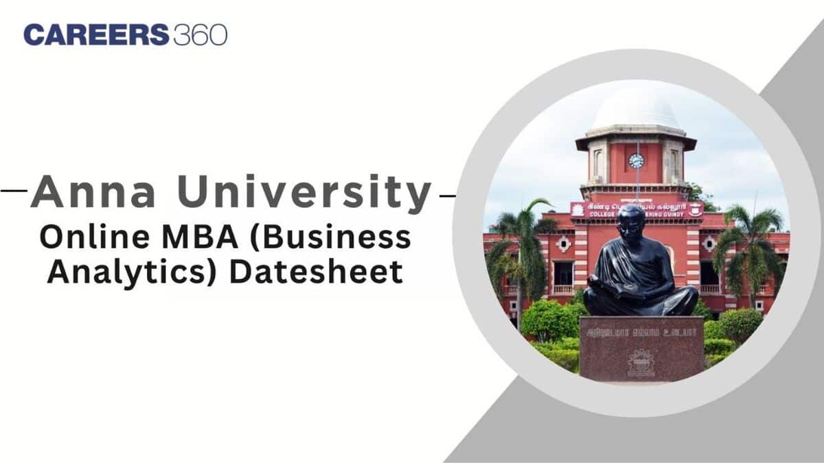 Anna University AY 2024 & CY 2025 Datesheet For Online MBA Business Analytics (2nd Semester)